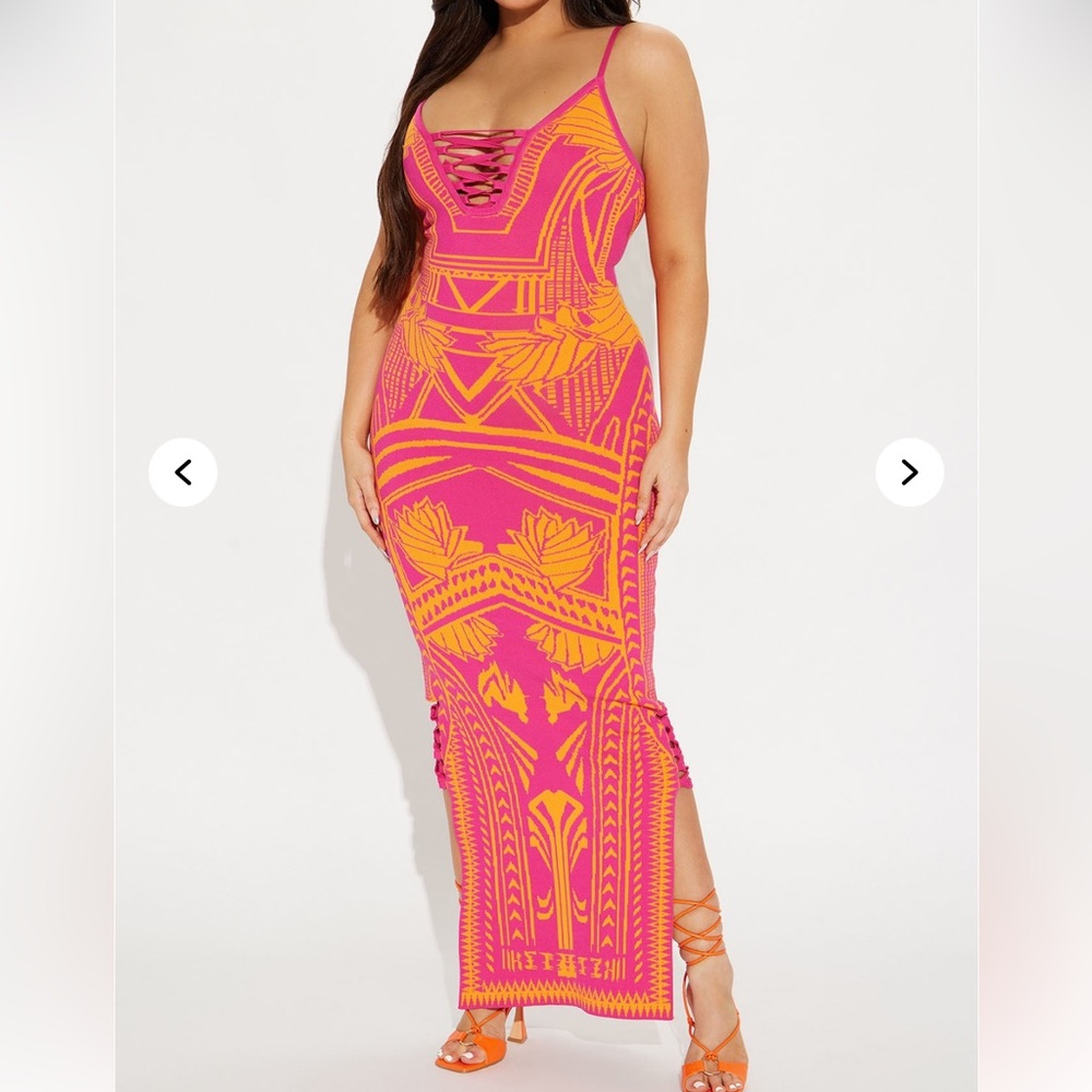 Fashion Nova Bad Gal Bandage Maxi Dress 2X